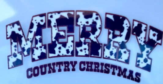 Merry Country Christmas DTF Print