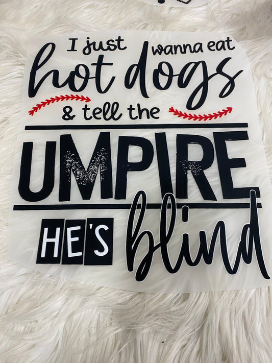 Hotdogs and Umpires  DTF Print