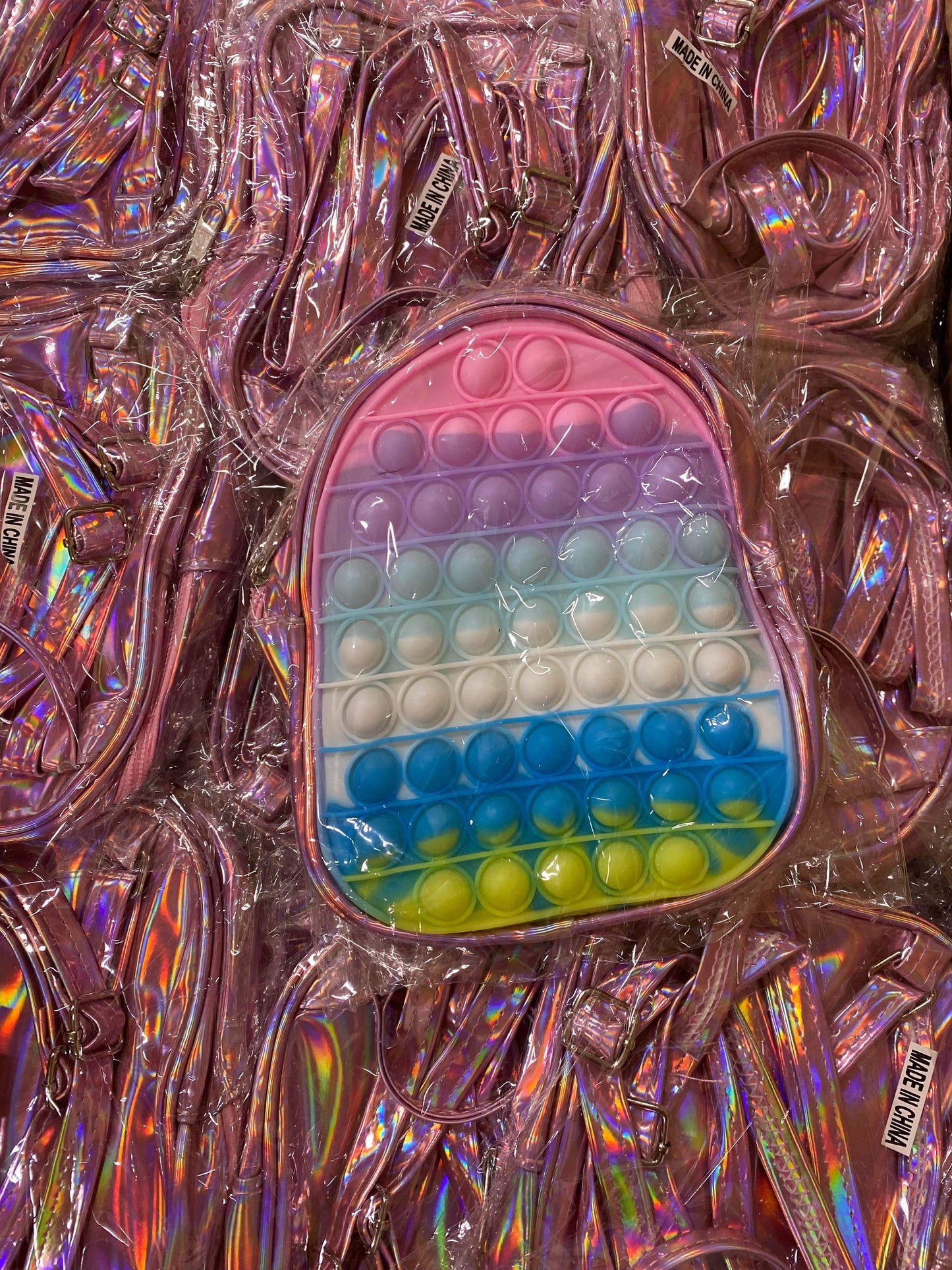 Holographic Pop It Backpack