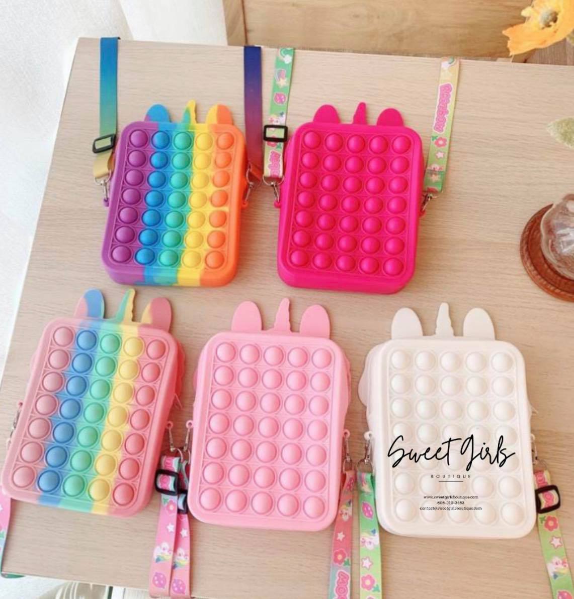 Pop It Crossbody with Pop Its on Back