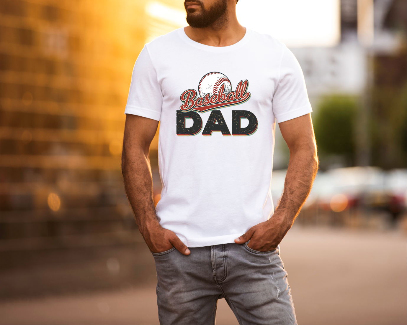 Cool Baseball Dad Adult Tee