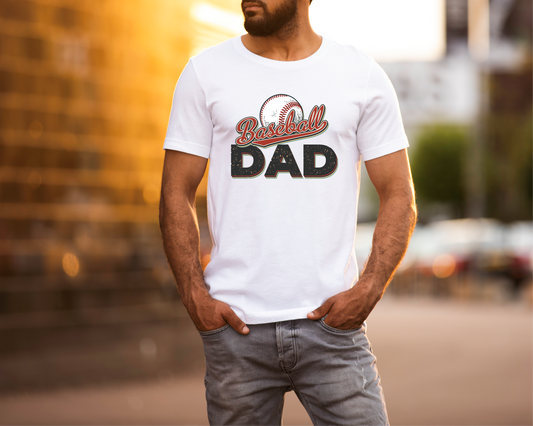 Cool Baseball Dad Adult Tee