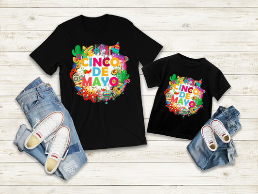 Cinco De Mayo Adult Tee, Tank, Raglan, or Sweatshirt