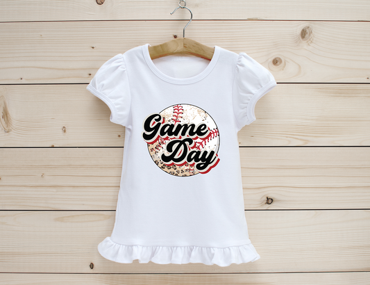 Game Day Cheetah Baseball Kids Tees, Raglans Sweatshirts, and Onesies