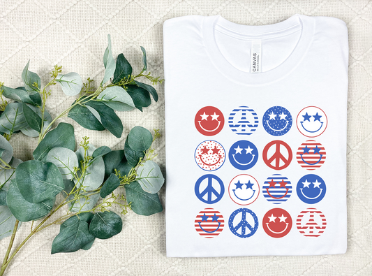 Happy USA Adult Tee, Raglan, or Sweatshirt
