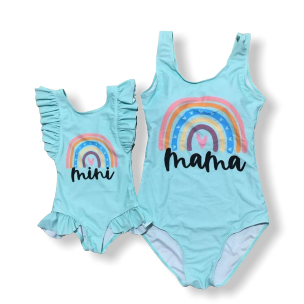 Rainbow Mom and Me Swimsuits